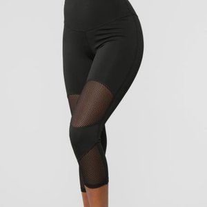 Fashion Nova Black Cari Workout Leggings.